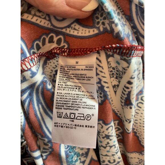 Banana Republic Paisley Perfect Travel Vacation Party Wash & Wear Sundress M - Picture 6 of 7